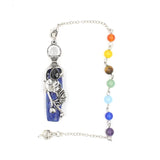 Hexagon Quartz Pendant Dowsing 7 Chakra Healing Pendulum