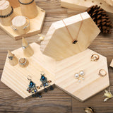 Hexagon Wooden Jewelry Display Organizer