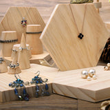 Hexagon Wooden Jewelry Display Organizer
