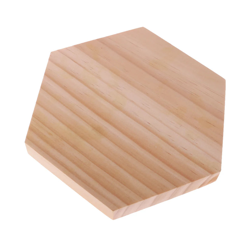 Hexagon Wooden Jewelry Display Organizer