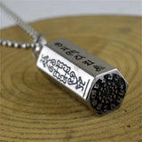 Hexagon Shape Sanskrit Pendant Urns for Ashes Cremation Jewelry