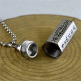 Hexagon Shape Sanskrit Pendant Urns for Ashes Cremation Jewelry