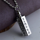 Hexagon Shape Sanskrit Pendant Urns for Ashes Cremation Jewelry