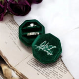 Velvet Hexagon Jewelry Box - Ring Storage Case
