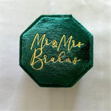 Velvet Hexagon Jewelry Box - Ring Storage Case