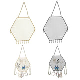 Metal Grid Wall Shelf Earring Organizer Jewelry Holder
