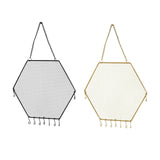 Metal Grid Wall Shelf Earring Organizer Jewelry Holder