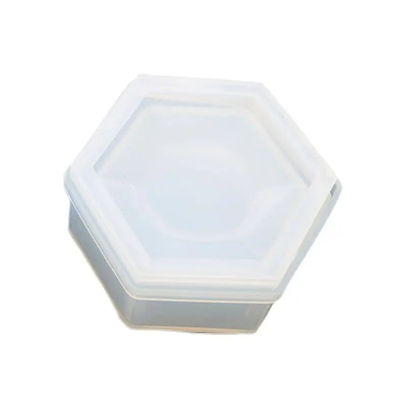 Hexagon Storage Box Epoxy Mould Crystal UV Mirror DIY Table Desktop