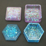 Hexagon Storage Box Epoxy Mould Crystal UV Mirror DIY Table Desktop Decoration