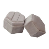 Velvet Double Ring Box Hexagon Display Holder