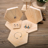 Wooden Hexagon Jewelry Watch Display Stand Organizer