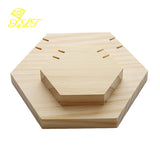 Hexagon Wooden Necklace Jewelry Rack Pendant Holder Jewelry Organizer