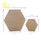 Hexagon Wooden Necklace Jewelry Rack Pendant Holder Jewelry Organizer