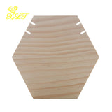 Hexagon Wooden Necklace Jewelry Rack Pendant Holder Jewelry Organizer