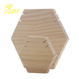 Hexagon Wooden Necklace Jewelry Rack Pendant Holder Jewelry Organizer