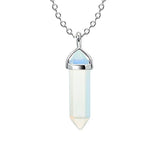 Hexagonal Crystal Pendant Necklace Reiki Multicolor