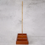 Hexagonal Jewelry Stand with Wooden Tray