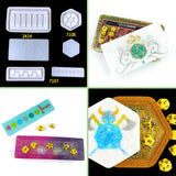 Hexagonal Long Dice Storage Box Silicone Mold DIY Rectangular Dice Storage