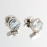 Hexagonal Mottled Shells Cufflinks
