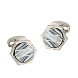 Hexagonal Mottled Shells Cufflinks