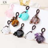 Hexagonal Gemstone Pendants for DIY Jewelry Making