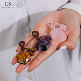 Hexagonal Gemstone Pendants for DIY Jewelry Making