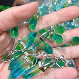 Glass Prism Pendants for Necklace Jewelry Making