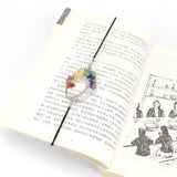 Silver Tree Of Life Stretch Bookmark with Colorful Gravel Stone