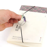 Silver Tree Of Life Stretch Bookmark with Colorful Gravel Stone