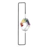 Silver Tree Of Life Stretch Bookmark with Colorful Gravel Stone