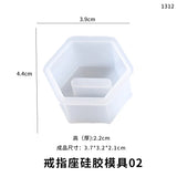 Hexagonal Epoxy Resin Silicone Mold for Ring Holder and Jewelry Ornaments