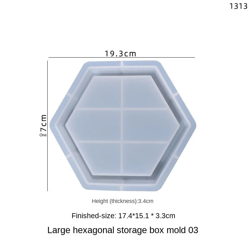 Hexagonal Crystal Drop Glue Mold Epoxy Resin Production for Jewelry Box
