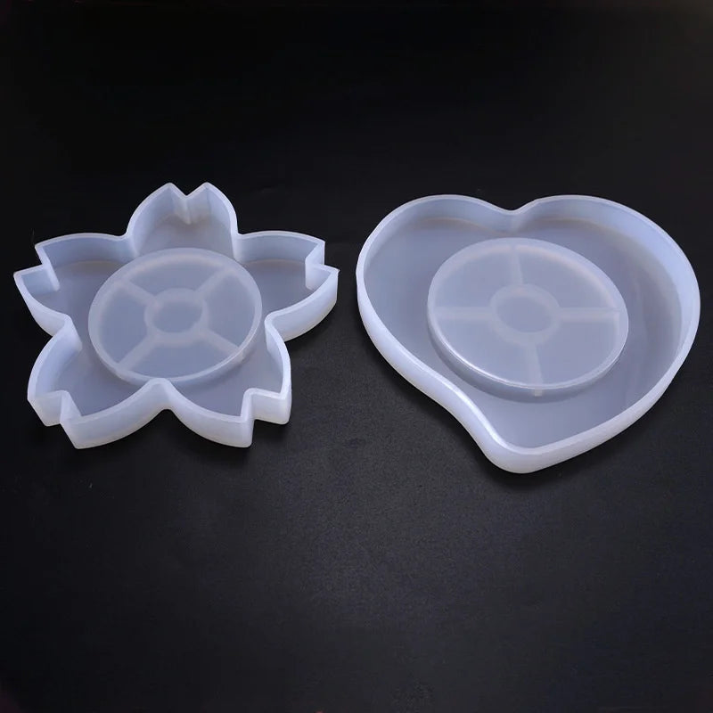Silicone Mold Epoxy Resin for Flower Pot Coaster Table Mat Tray Base Craft