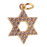 Hexagram Star of David CZ Charms for Jewelry Making