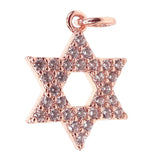 Hexagram Star of David CZ Charms for Jewelry Making