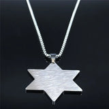 Hexagram Jerusalem Silver Necklace David Pendant Jewish Jewelry