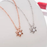 S925 Silver Single Diamond Star Necklace for Women