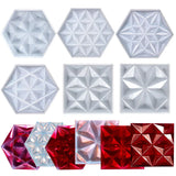 Hexagram Star Sliced Coaster Resin Mold Classical Style Small Cup Mat Mould