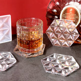 Hexagram Star Sliced Coaster Resin Mold Classical Style Small Cup Mat Mould