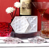 Hexagram Star Sliced Coaster Resin Mold Classical Style Small Cup Mat Mould
