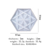 Hexagram Star Sliced Coaster Resin Mold Classical Style Small Cup Mat Mould