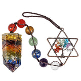 Chakra Healing Stones Tree of Life with Rock Quartz Crystal Wand