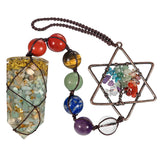 Chakra Healing Stones Tree of Life with Rock Quartz Crystal Wand