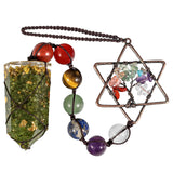 Chakra Healing Stones Tree of Life with Rock Quartz Crystal Wand