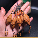 Hexiangyuan Carved Evil Monk Olive Kernel Pendant