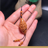 Hexiangyuan Carved Evil Monk Olive Kernel Pendant
