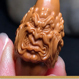 Hexiangyuan Carved Evil Monk Olive Kernel Pendant
