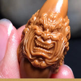 Hexiangyuan Carved Evil Monk Olive Kernel Pendant
