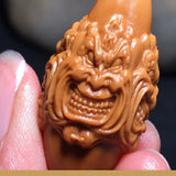 Hexiangyuan Carved Evil Monk Olive Kernel Pendant