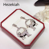 Hezekiah Needle Leopard Tassels Earrings French Dance